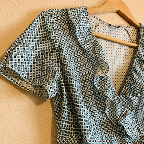 J. Crew Wrap Dress Mid Length 100% Silk- So lovely, lightweight, and feminine. - Picture 7 of 14